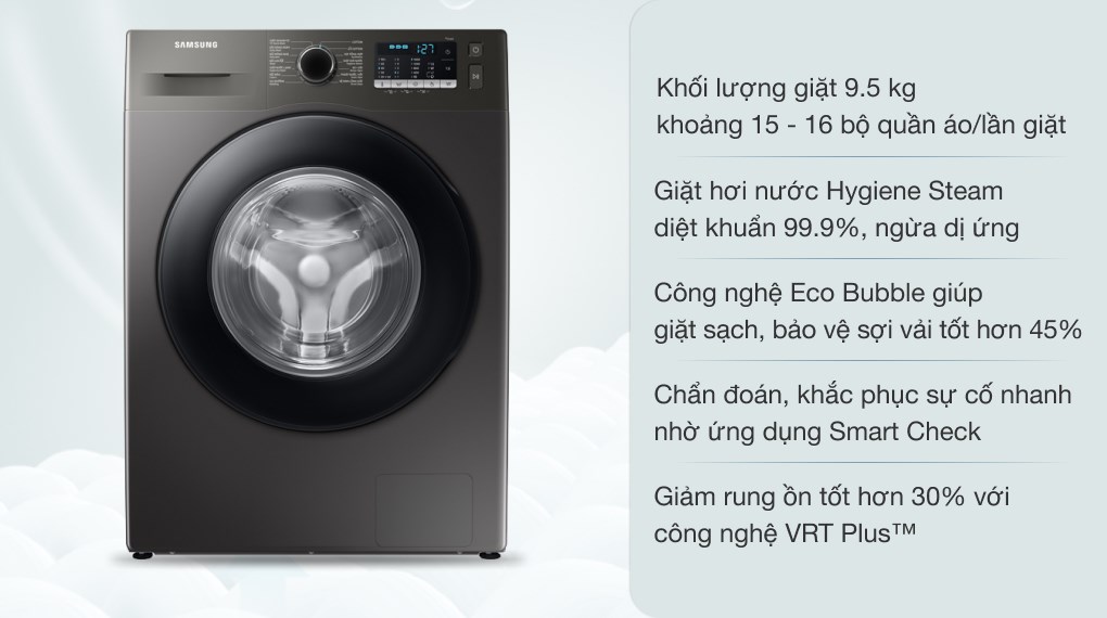 Máy giặt Samsung Lồng ngang Inverter 9.5 kg WW95TA046AX/SV